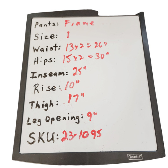 Frame Le One Skinny 26 / 1 Women Light Blue Faded Raw Hem‎ Whiskering Stretch - Picture 11 of 11